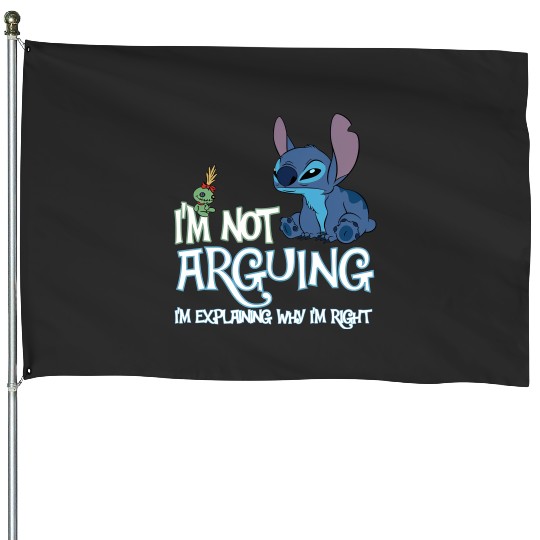 Stitch I'm Not Arguing House Flags, Stitch House Flags, Stitch Disneyworld Trip House Flags, Funny Disney House Flags