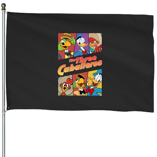 Disney The Three Caballeros All Characters Retro House Flags, Animal Kingdom
