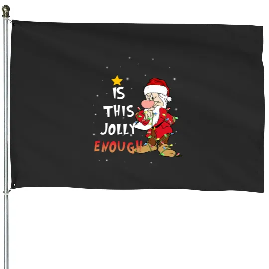 Disney Grumpy Dwarf Is This Jolly Enough Santa Costume Christmas House Flags