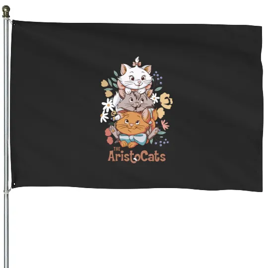 Aristocats House Flags, Retro Disney Unisex House Flags, Disney Cat House Flags