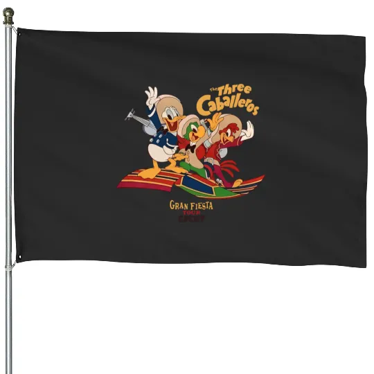 The Three Caballeros Gran Fiesta Tour House Flags, Disney Parks Epcot Donald Duck House Flags