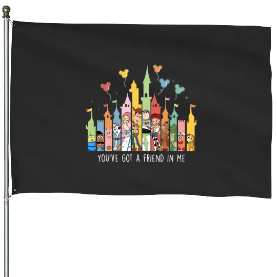 Toy Story  House Flags, Toy Story Land House Flags, Jessie and bullseye House Flags, Disneyland House Flags, Disney World House Flags