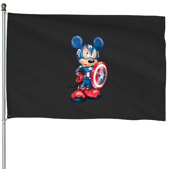 Superhero Mickey House Flags, Avengers Mickey House Flags, Captain America Mickey House Flags, Superhero Mickey House Flags, Captain Mickey House Flags, Disney Mickey House Flags