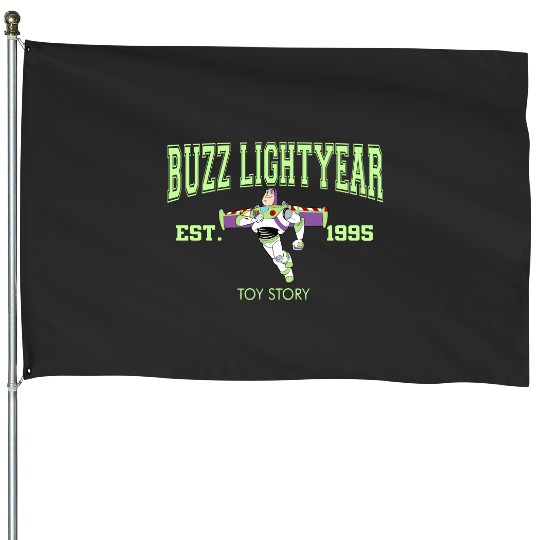 Retro Toy Story Buzz Lightyear  House Flags, Disney Toy Story Group House Flags
