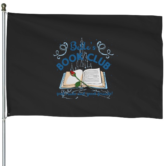 Disney Princess Belle Book Club House Flags, Disney Beauty and The Beast House Flags