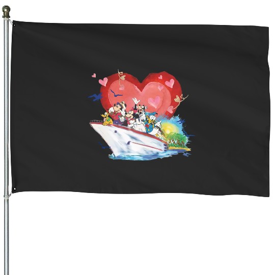 Disney Cruise Couples House Flags, Honeymoon Cruise House Flags
