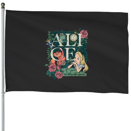 Disney Alice in Wonderland Alice House Flags, Disney House Flags