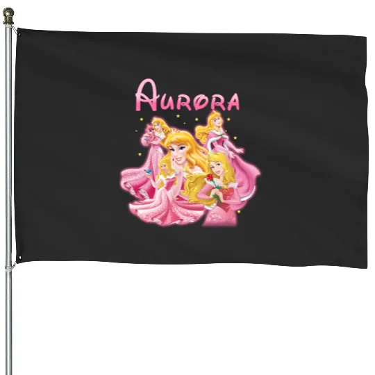 Sleeping Beauty House Flags, Disney Aurora House Flags, Disney Princess House Flags