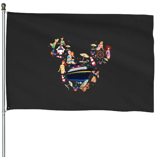 Disney Cruise Princess House Flags, Magical Cruisin Princess House Flags