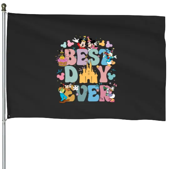 Disney Best Day Ever  Color House Flags, Disney Family House Flags, Disney
