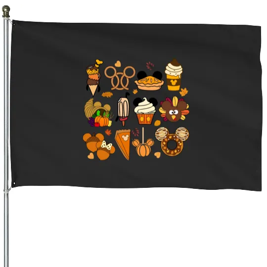 Disney Snacks House Flags, Disney Life House Flags, Disney Food n Drink, Mickey Waffle House Flags
