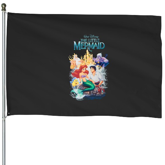 Vintage Disney The Little Mermaid House Flags, Disney Retro