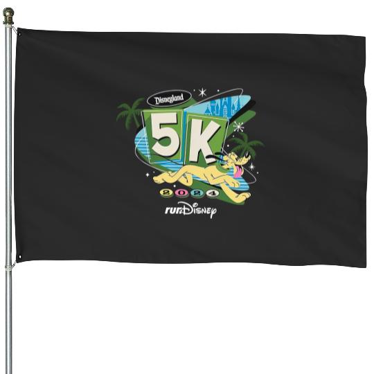 runDisney Pluto 5K Running Disneyland Half Marathon Weekend 2024 House Flags