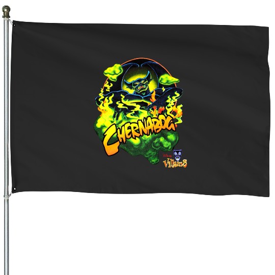 Vintage Chernabog Mickey's House Of Villain Disney House Flags