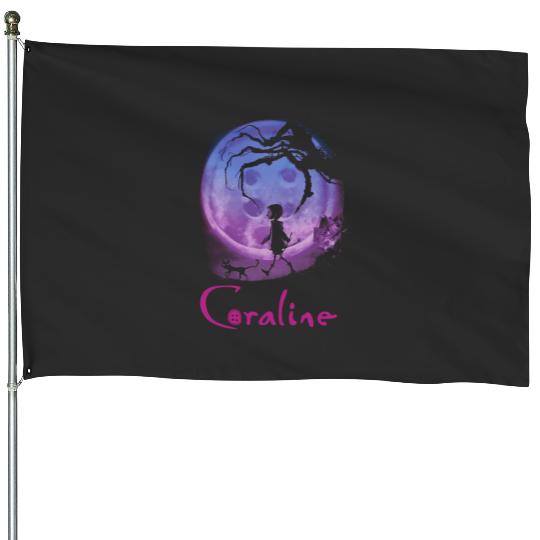 Coraline House Flags, Vintage Disney Halloween Party House Flags, Coraline Doll House Flags