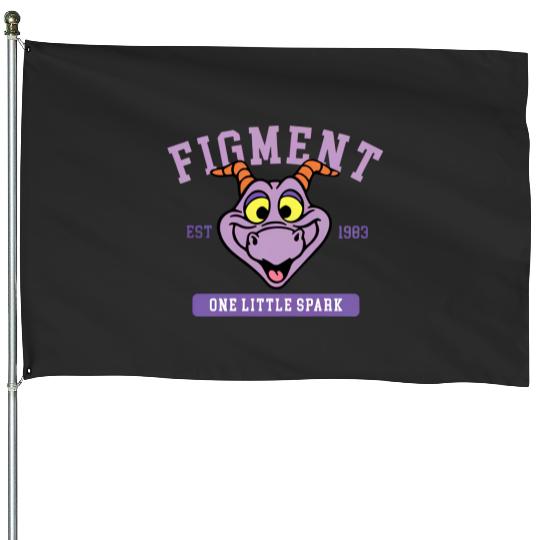 Disney Figment House Flags, Purple Dragon House Flags, Figment Est 1983 House Flags
