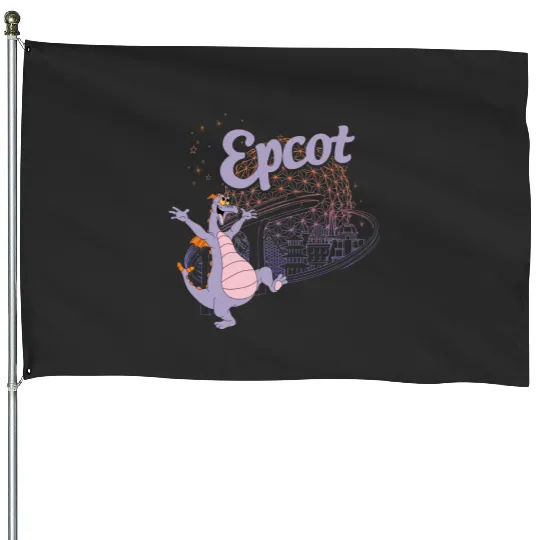 Epcot Figment House Flags, Disney Figment House Flags, Figment Est 1983 House Flags