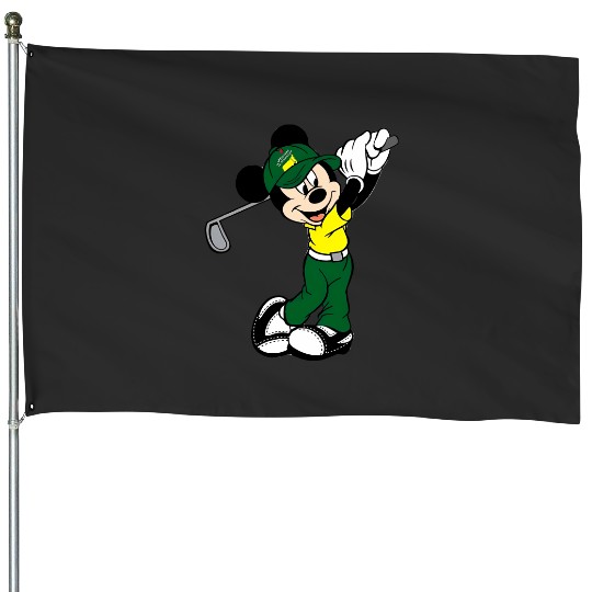 Colors Mickey Golf House Flags, Disney Family Matching House Flags