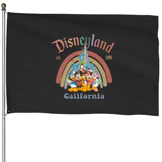 Vintage Disneyland California Est 1955 House Flags