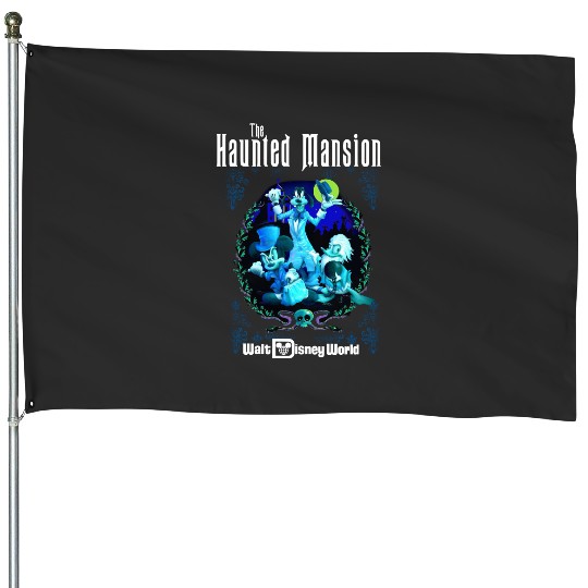 Disney The Haunted Mansion House Flags, Retro Mickey And Friends