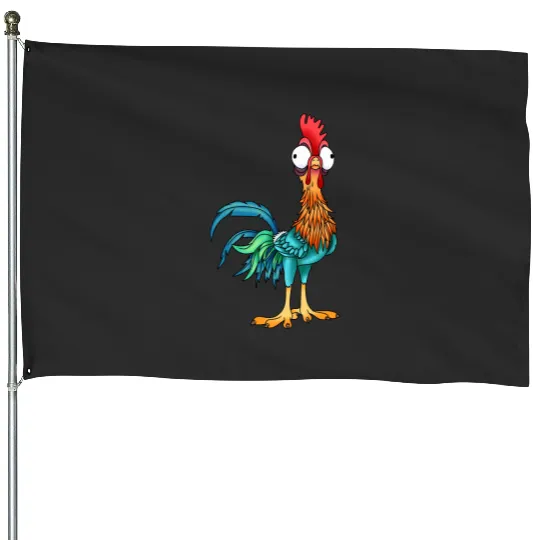 Disney Moana Cute Hei Hei Chicken Portrait House Flags,  WDW Magic Kingdom Disneyland Family Vacation Holiday Gift