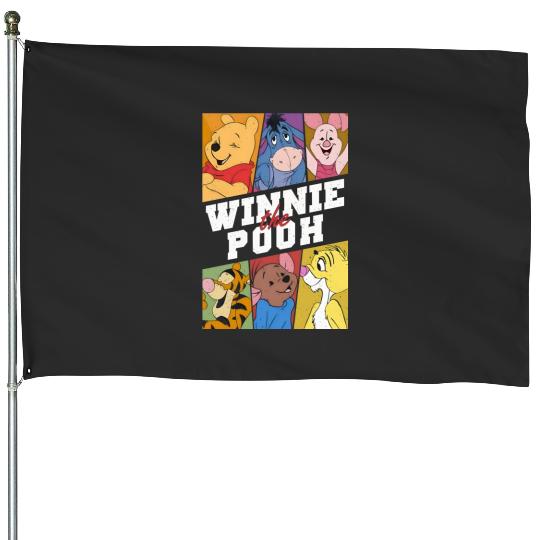 Winnie The Pooh House Flags, Winnie The Pooh House Flags, Winnie the Pooh Theme Disney Family House Flags