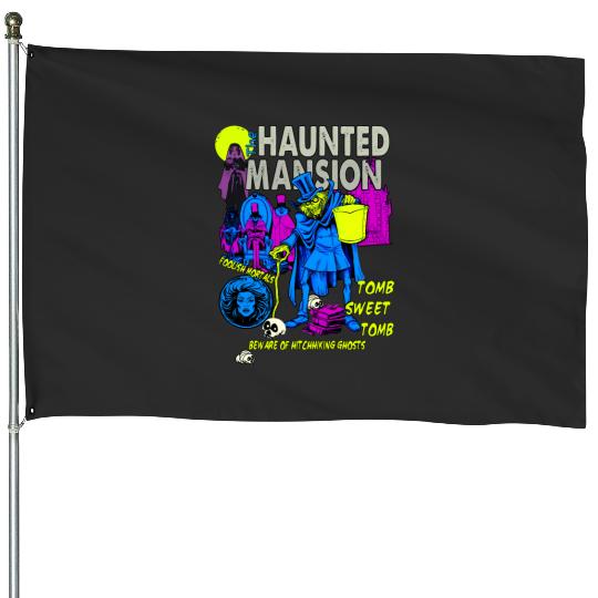 Vintage The Haunted Mansion  House Flags, Disney The Haunted Mansion House Flags