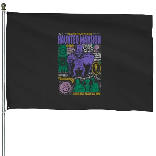 Vintage Disney The Haunted Mansion  House Flags, The Haunted Mansion
