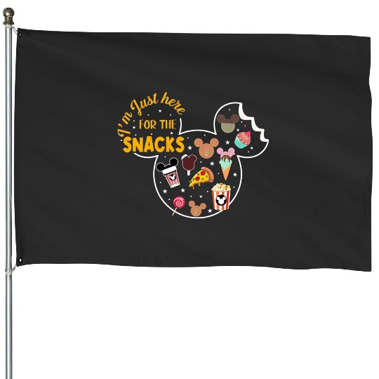 I'm Just Here For The Snacks House Flags, Disney Trip House Flags, Disney Family Vacation House Flags