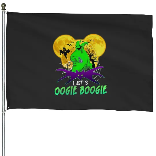 Let's Oogie Boogie Mickey Ear Halloween party Disneyland Oogie Boogie Bash Halloween House Flags, Disney trip family House Flags, Disneyland House Flags