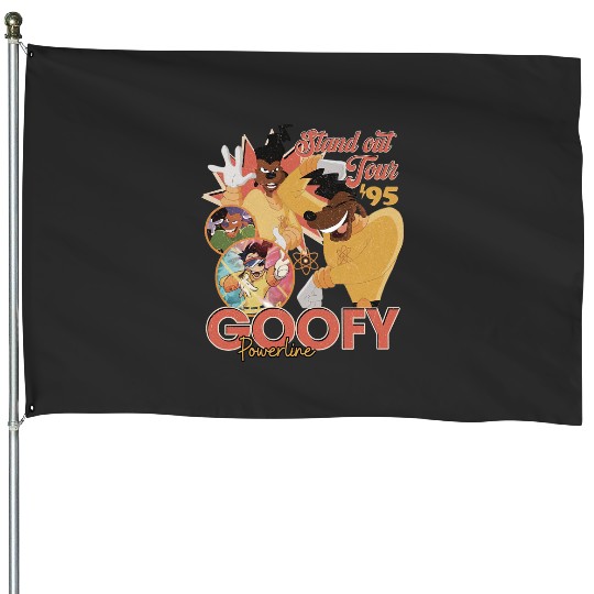 Vintage Goofy Powerline House Flags, Disneyworld House Flags, Disneyland House Flags