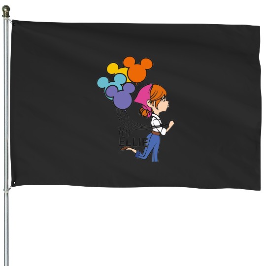 His Carl Her Ellie House Flags, Carl And Ellie House Flags, Up Couple House Flags, Disney Couple Gift House Flags, Disney Honeymoon House Flags, His and Hers, Mr And Mrs