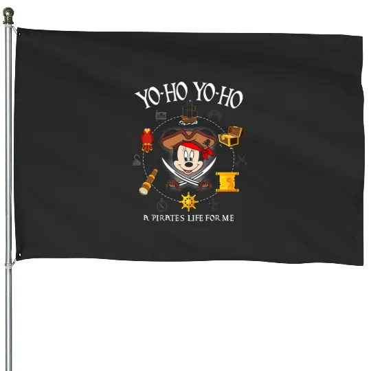 Personalized Disney Pirates Family House Flags, Disney Cruise House Flags, Disney Pirates of Caribbean House Flags