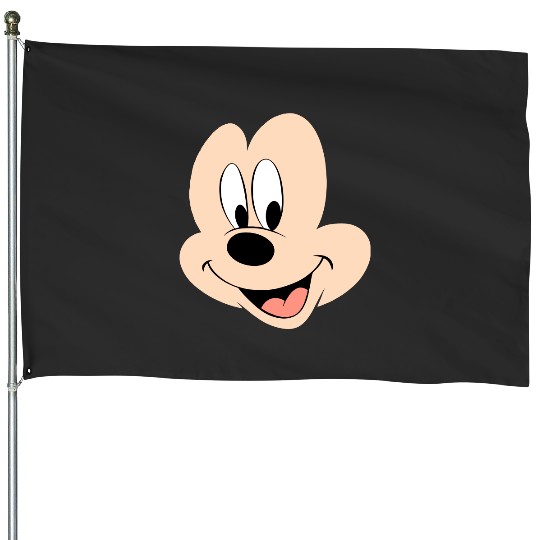 Disney Mickey Mouse Face Big Smile House Flags