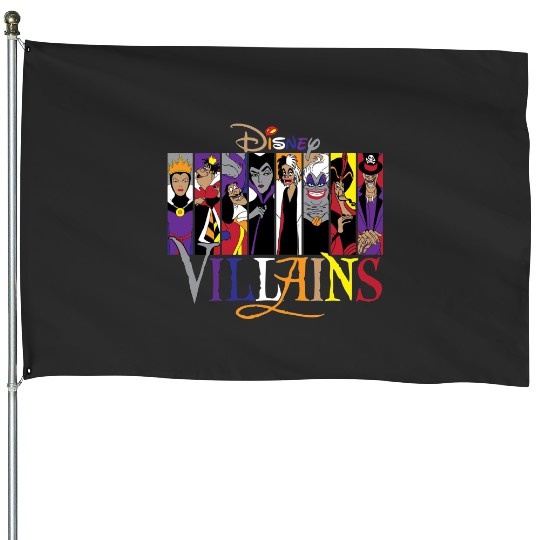 Disney Villains House Flags, Maleficent Evil Queen House Flags, Disney Villains Castle House Flags