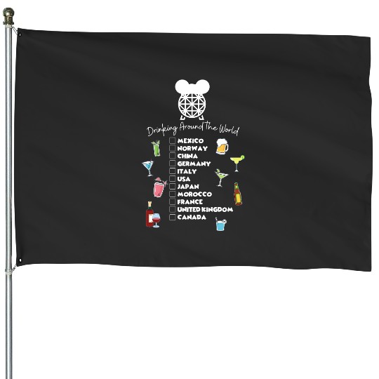 Drinking Around the World House Flags, Disney Drinking Team, Beer House Flags