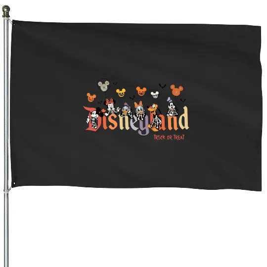 DisneyLand House Flags, Halloween House Flags, Disney Halloween Family House Flags, Spooky House Flags