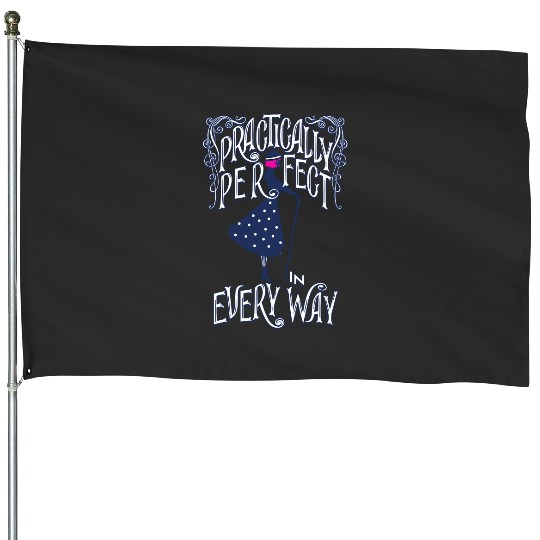 Disney Mary Poppins Practically Perfect House Flags, WDW Magic Kingdom House Flags