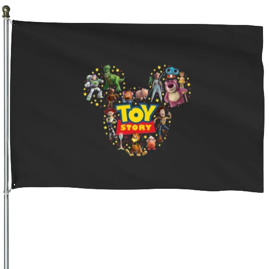 Toy Story House Flags, Disney Group House Flags, Mickey Ears House Flags, Disney Family House Flags