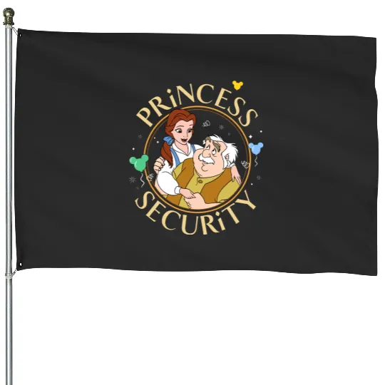 Maurice And Belle Princess Security House Flags, Beauty And The Beast, Disney Dad House Flags