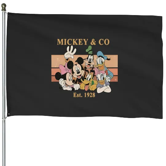 Mickey & Co House Flags, Mickey House Flags, Est. 1928, Disney Mickey House Flags