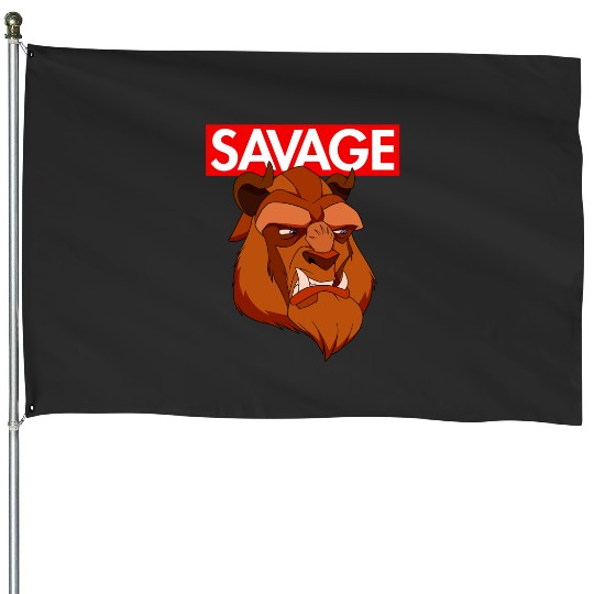 Disney Beauty & the Beast Savage Face Graphic House Flags