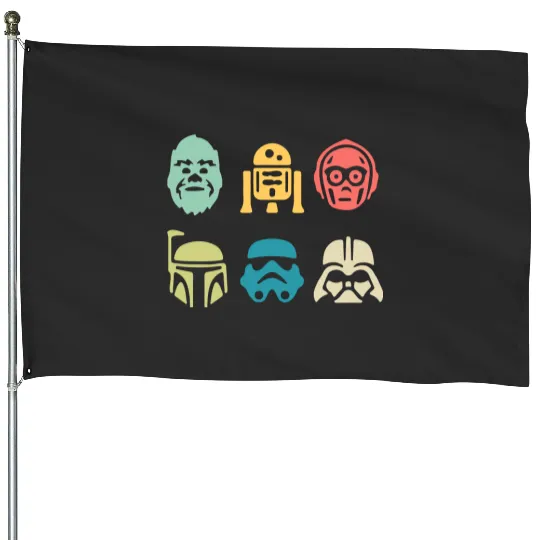 Star Wars Retro House Flags, Disney Star Wars, Star wars House Flags, Disney Family Vacation House Flags