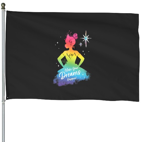 Disney Princess Tiana Rainbow Make Your Dreams Happen House Flags