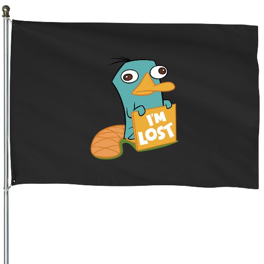 Disney Phineas And Ferb I'm Lost Perry The Platypus Shot House Flags