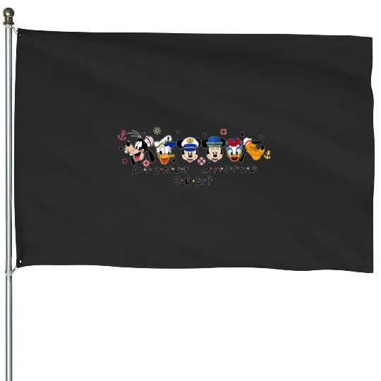 2024 Disney Cruise House Flags, Disney Pirate House Flags 2024, Mickey and Friends Cruise House Flags