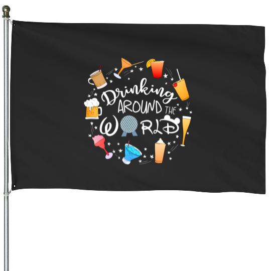 Drinking Around the World House Flags, Disney Drinks House Flags, World Traveler House Flags