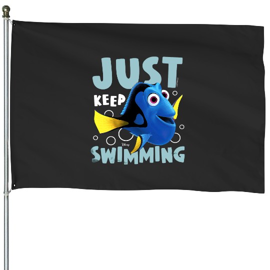 Disney Finding Dory Just Keep Swimming Graphic House Flags,WDW Magic Kingdom Disneyland Vacation Gift