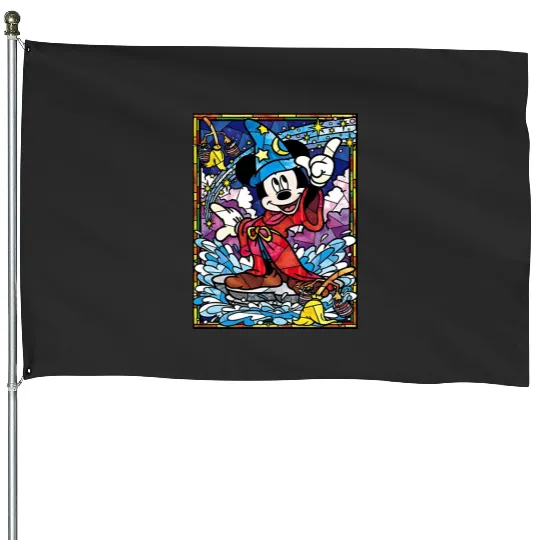 Disney Sorcerer Mickey House Flags, Mickey Mouse Magic