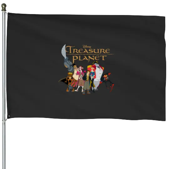 Disney Treasure Planet Logo and Characters House Flags